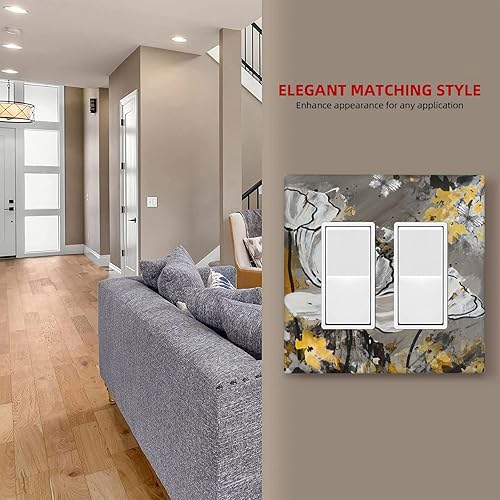 Vista 1075 de Cubiertas decorativas de salida de estrella de mar playera, tablero de madera azul de concha de mar de 1 banda, decoración individual GFCI, placa