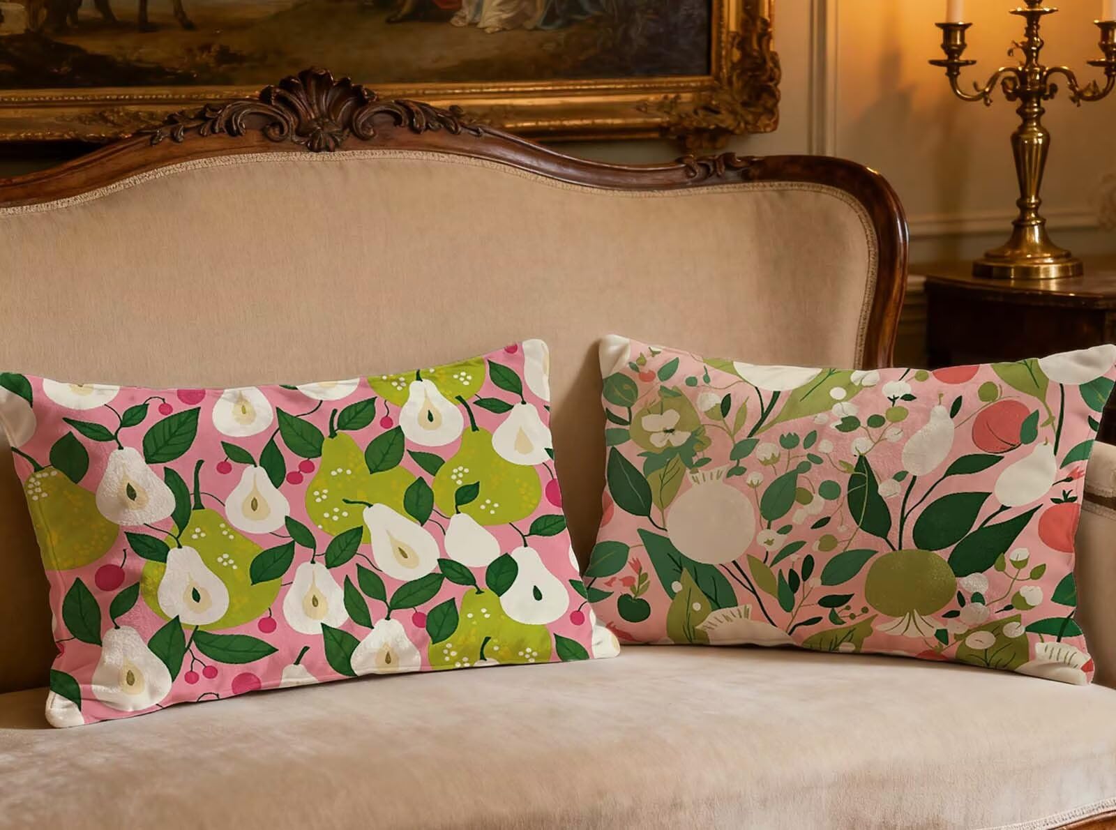 Housse de coussin rose 80x100cm en velours pour rénover et protéger vos grands oreillers