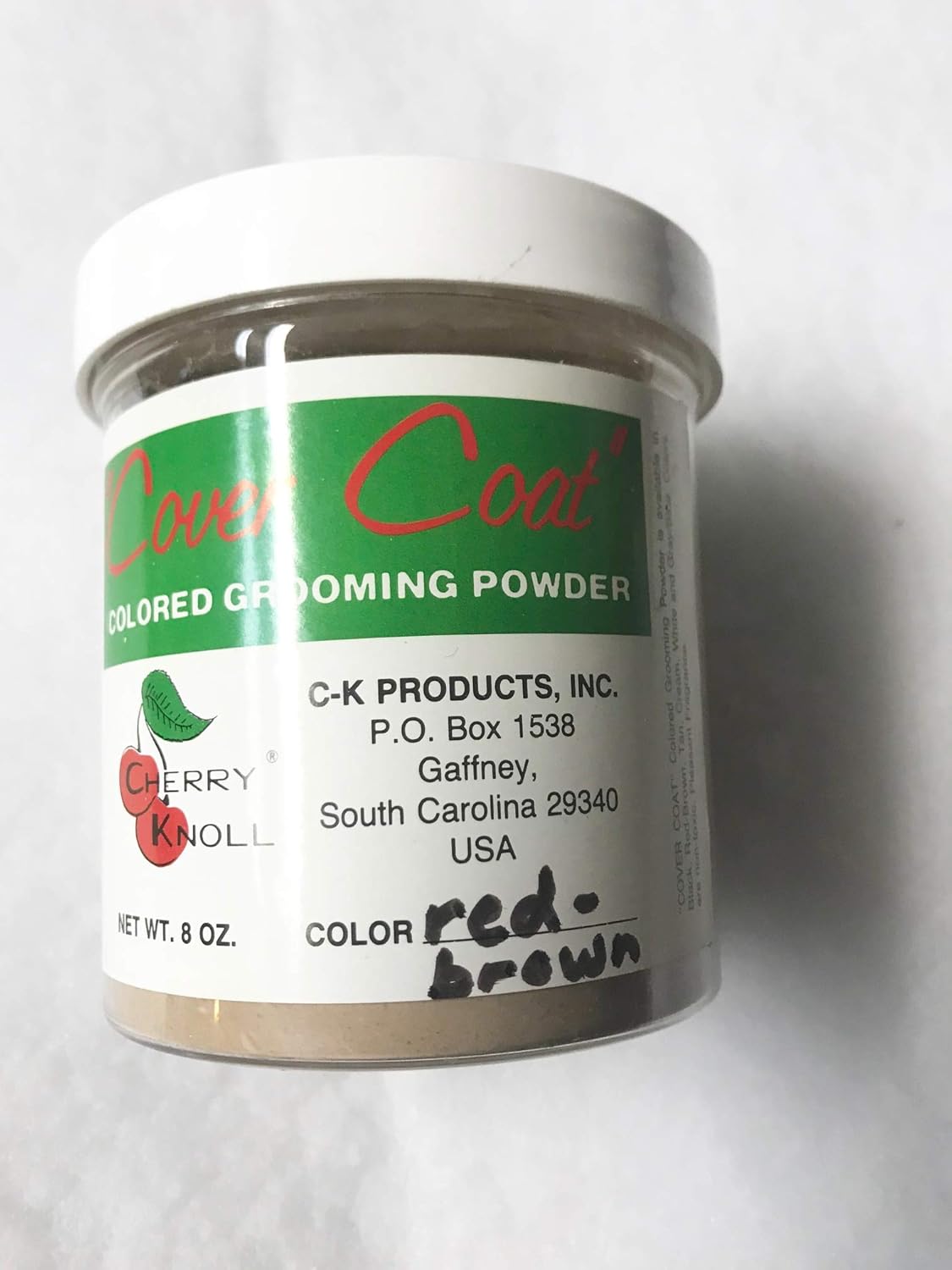 Cherry Knoll Cover Coat Grooming Powder Red/Brown Pet