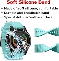 Vista 40 de ANCOOL - Correa para Garmin Fenix 5S, de ajuste fácil, de silicona suave de 20 mm de ancho, correa de reloj para Fenix 5S