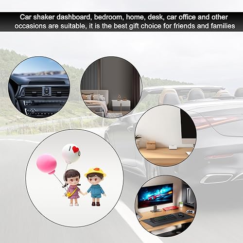 Miniatura 6 de Lindas decoraciones de tablero de automóvil para parejas, preciosas figuras de dibujos animados de besos, adorno de automóvil, material de resina,