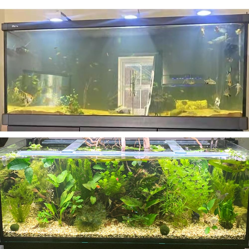 PopBloom 3 Stück RL90 WiFi led lampe aquarium aquariumbeleuchtung led aquarium beleuchtung Pflanzenaquariumleuchten für 150cm 5ft Süßwasser Pflanzte Aquarien