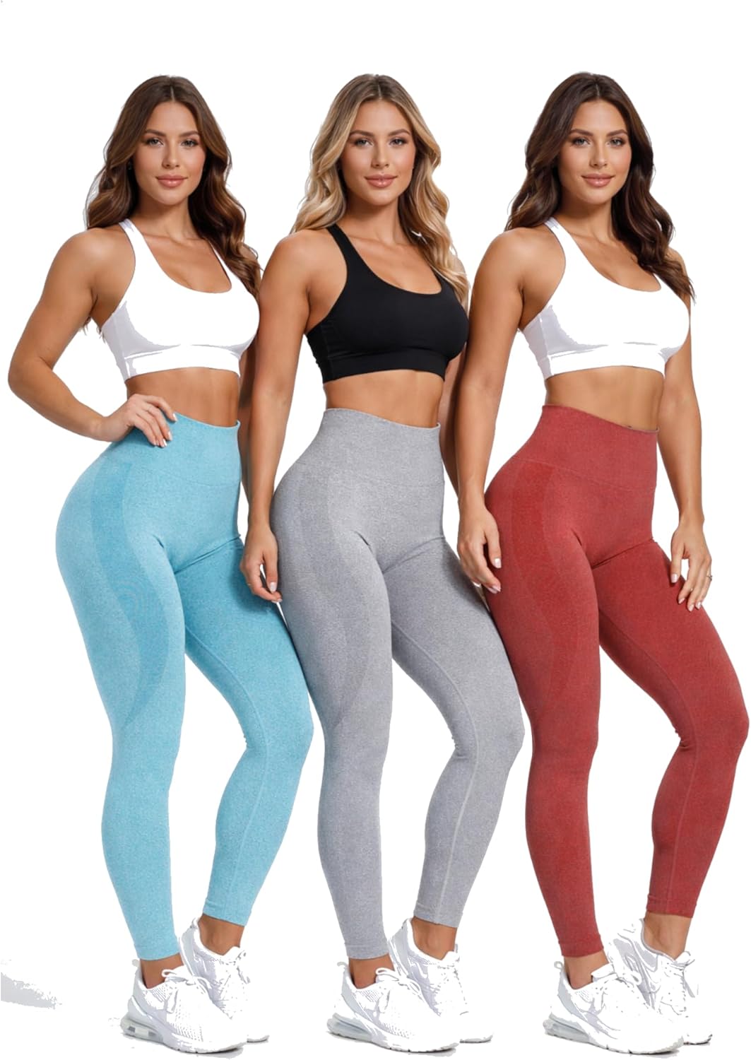 Scrunch Butt Leggings for Women - High Waist Tummy Control Workout Leggings, Seamless Buttery Soft Yoga Pants