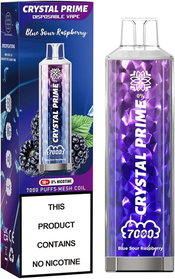 Crystal Prime 7000 Puffs, Disposable Vape Pens Pod Starter Kit