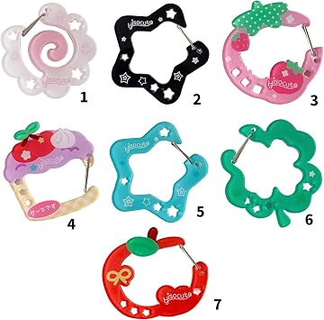 Carabiner Clip for Keys and Small Items Acrylic Pendant for Backpack Handbook Decoration Ita Bag Buckle Accessory
