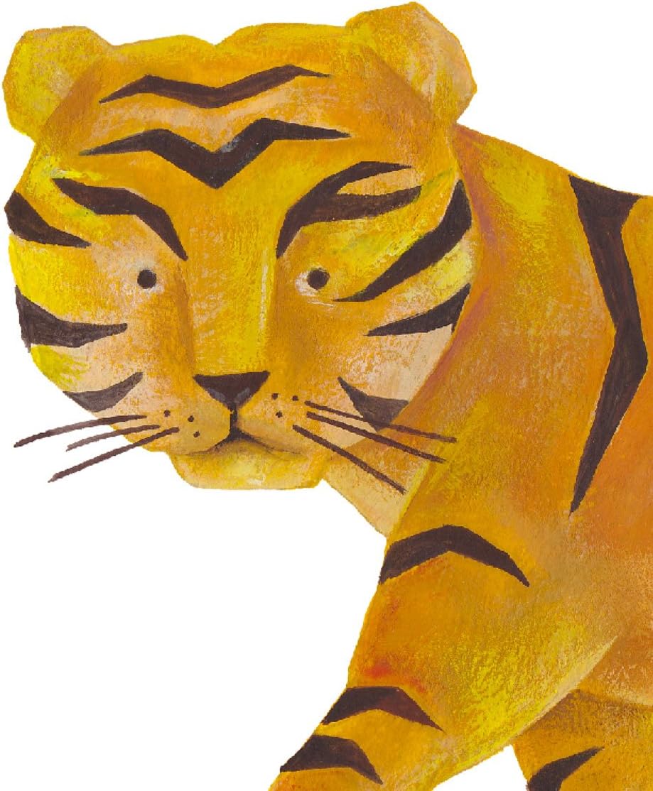 Wild Animals, Tropical Leaves Wall Sticker - Tiger - by Simple Shapes