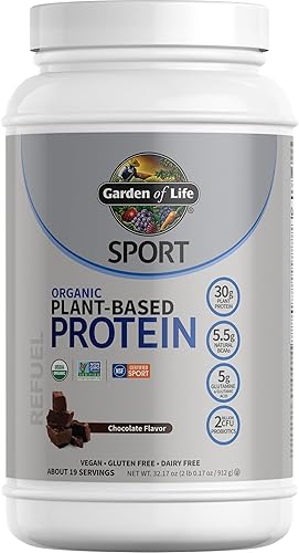 Garden Of Life Sport - Proteína orgánica de base vegetal  BCAA Amino ácido proteína en polvo 0658010119412 Lata 1