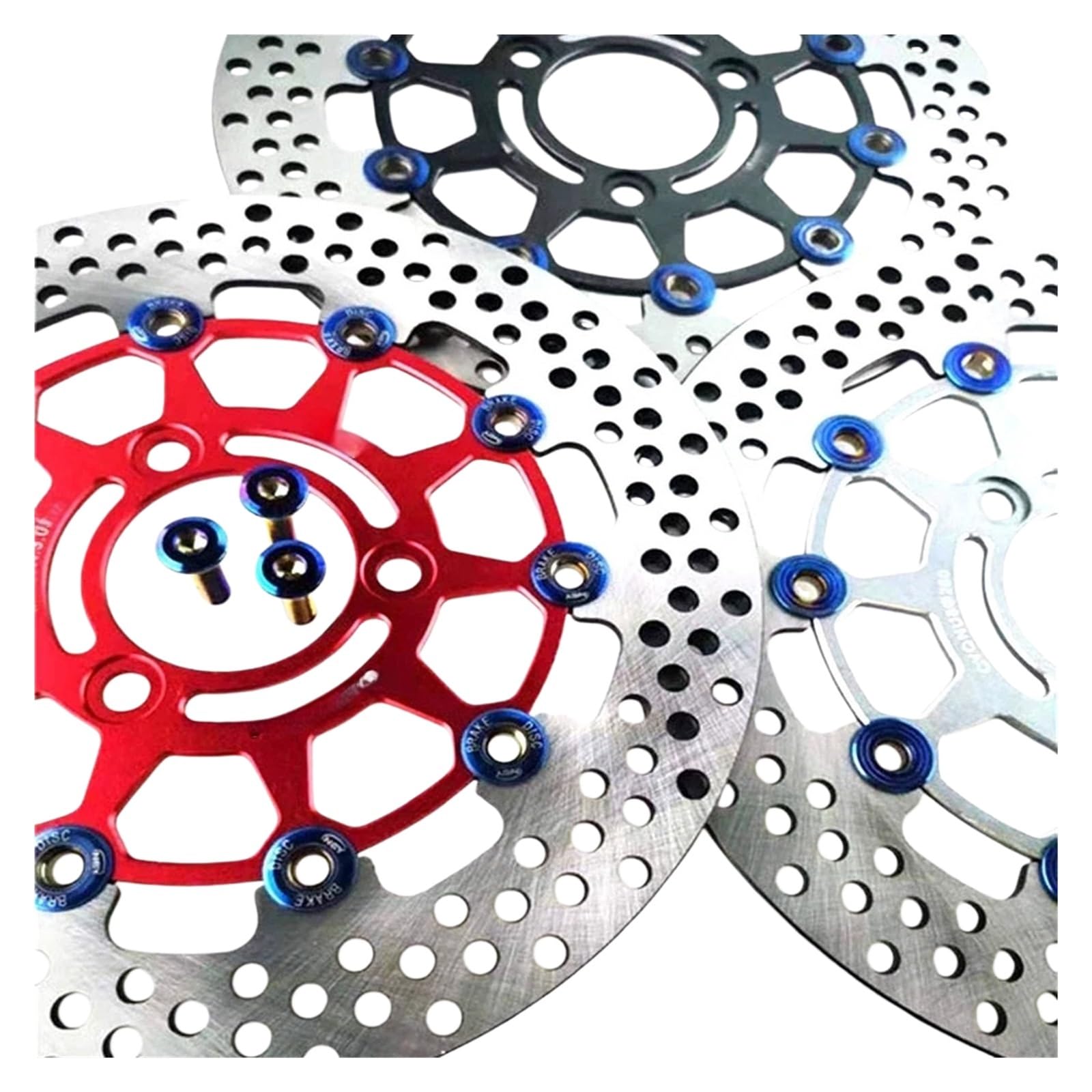 Disco freno flottante Freno A Disco Flottante Universale Per Moto 3 Fori 260 * 70mm/5 260 * 60mm Per Aerox BWS RSZ FORCE Per M3 N1S(Black 5 holes)