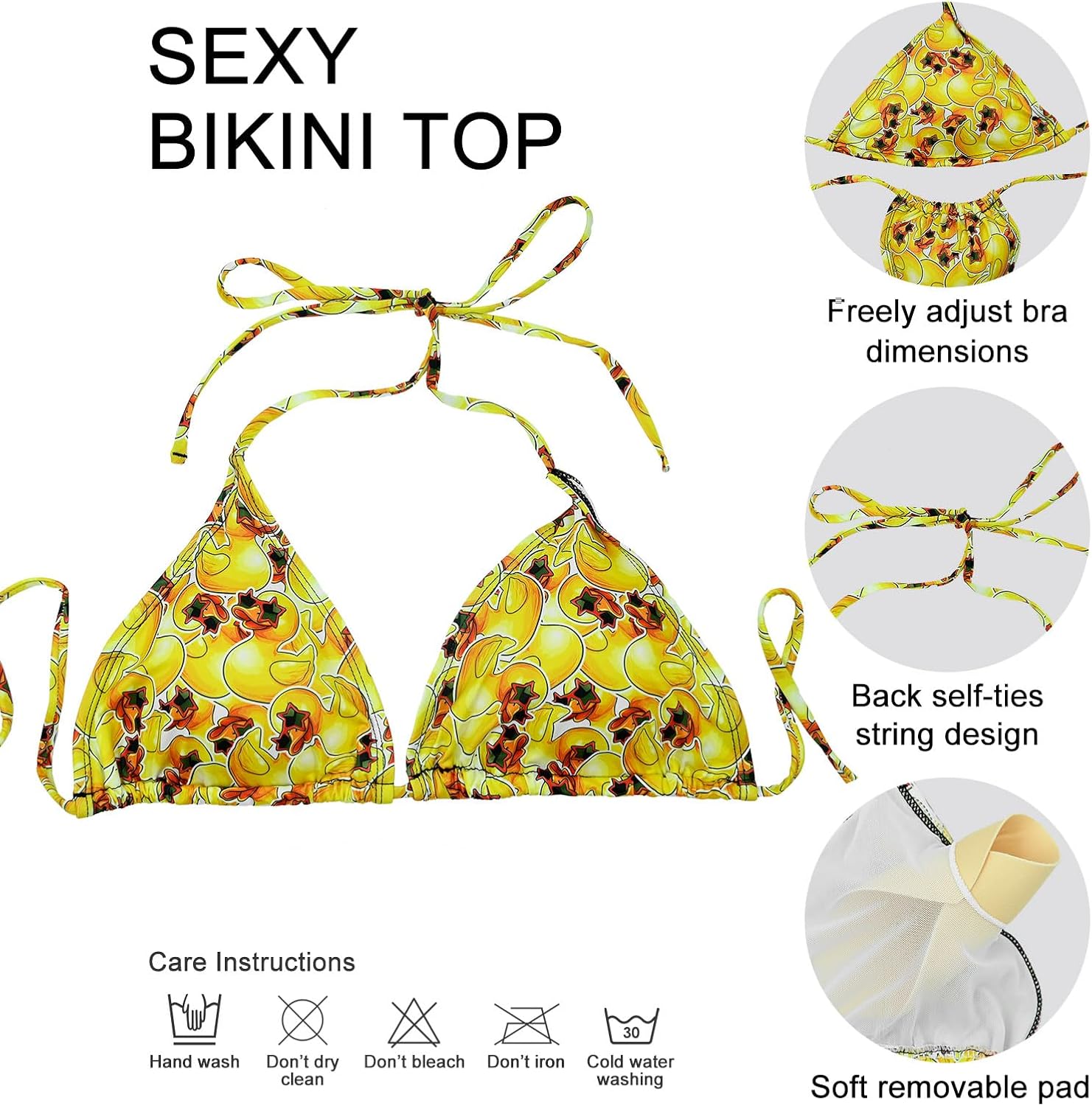 Bikini Set for Women Two Piece Swimsuits V Neck Halter String Triangle Bathing Suits - Image 5