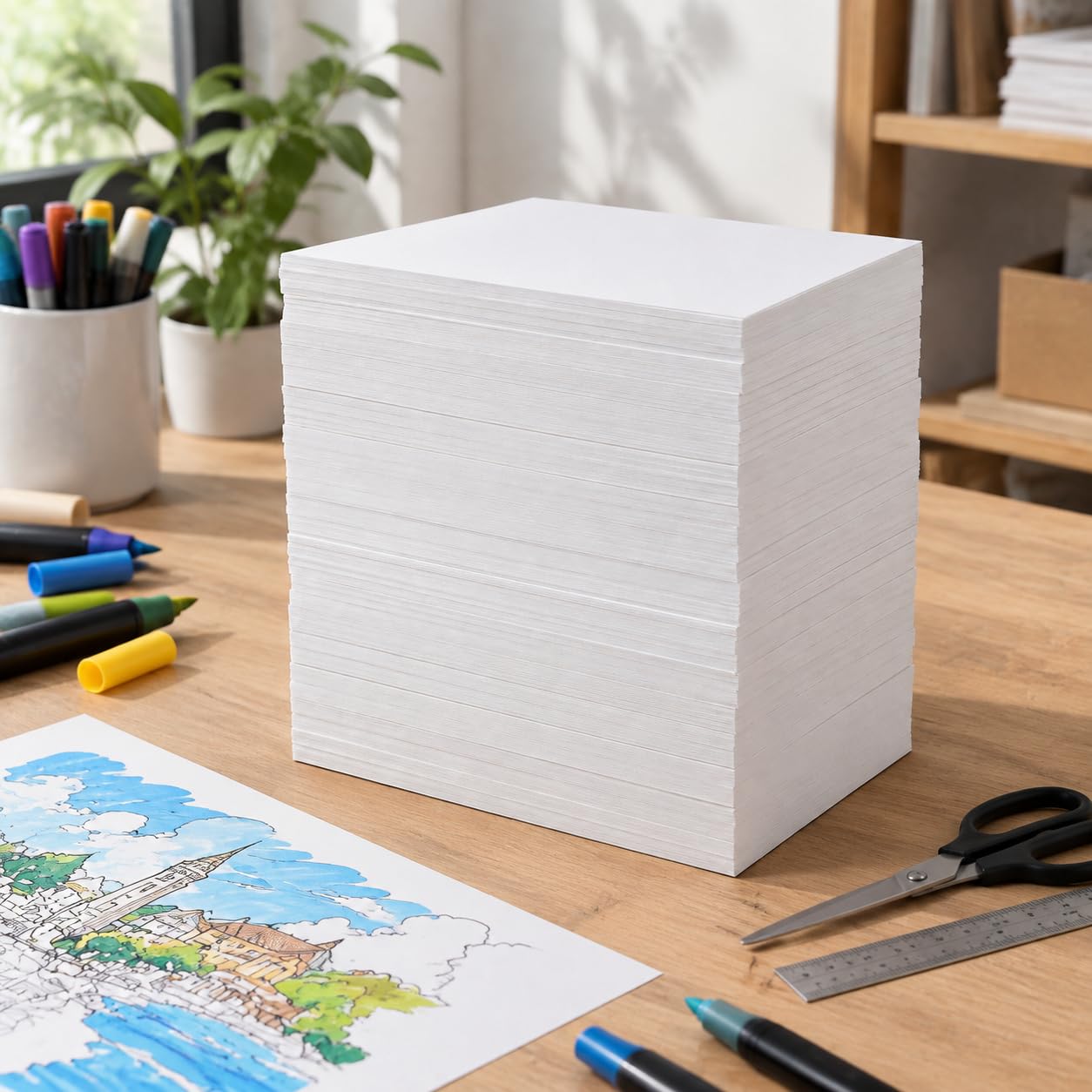 Cartulina Blanca, Cardstock 160 g/, 100 hojas