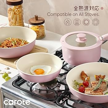 【新品未使用】CAROTE カローテ フライパンセット 16点 ガス IH対応 Amazon.co.jp: CAROTE カローテ フライパン セット 16点 IH対応