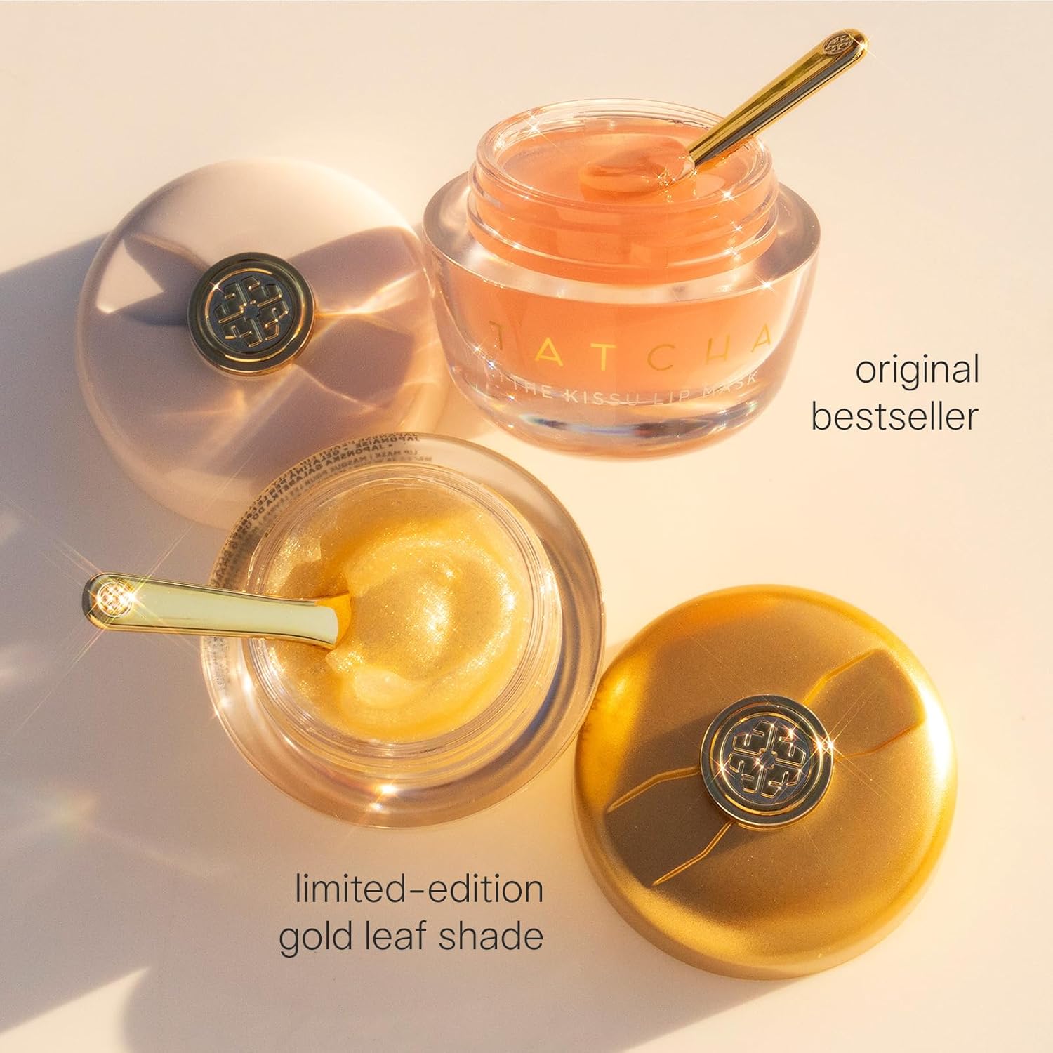 TATCHA The Kissu Gold Leaf Lip Mask | Limited-Edition Restorative Shimmery Lip Mask - Visibly Plumps and Softens for Lush Lips - Image 7
