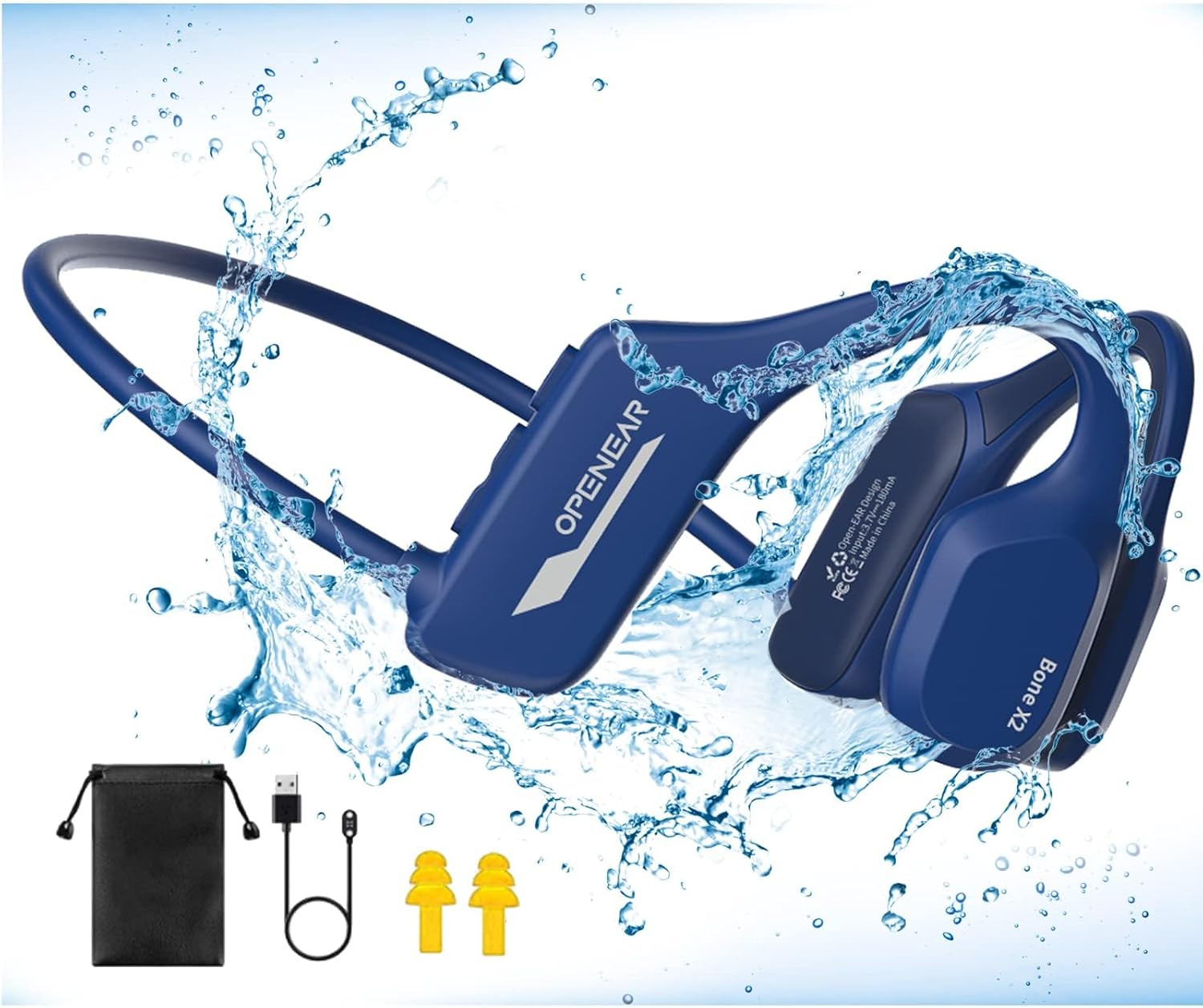 Bone Conduction Headphones Swimming Underwater IPX8 Waterproof Headphones Underwater