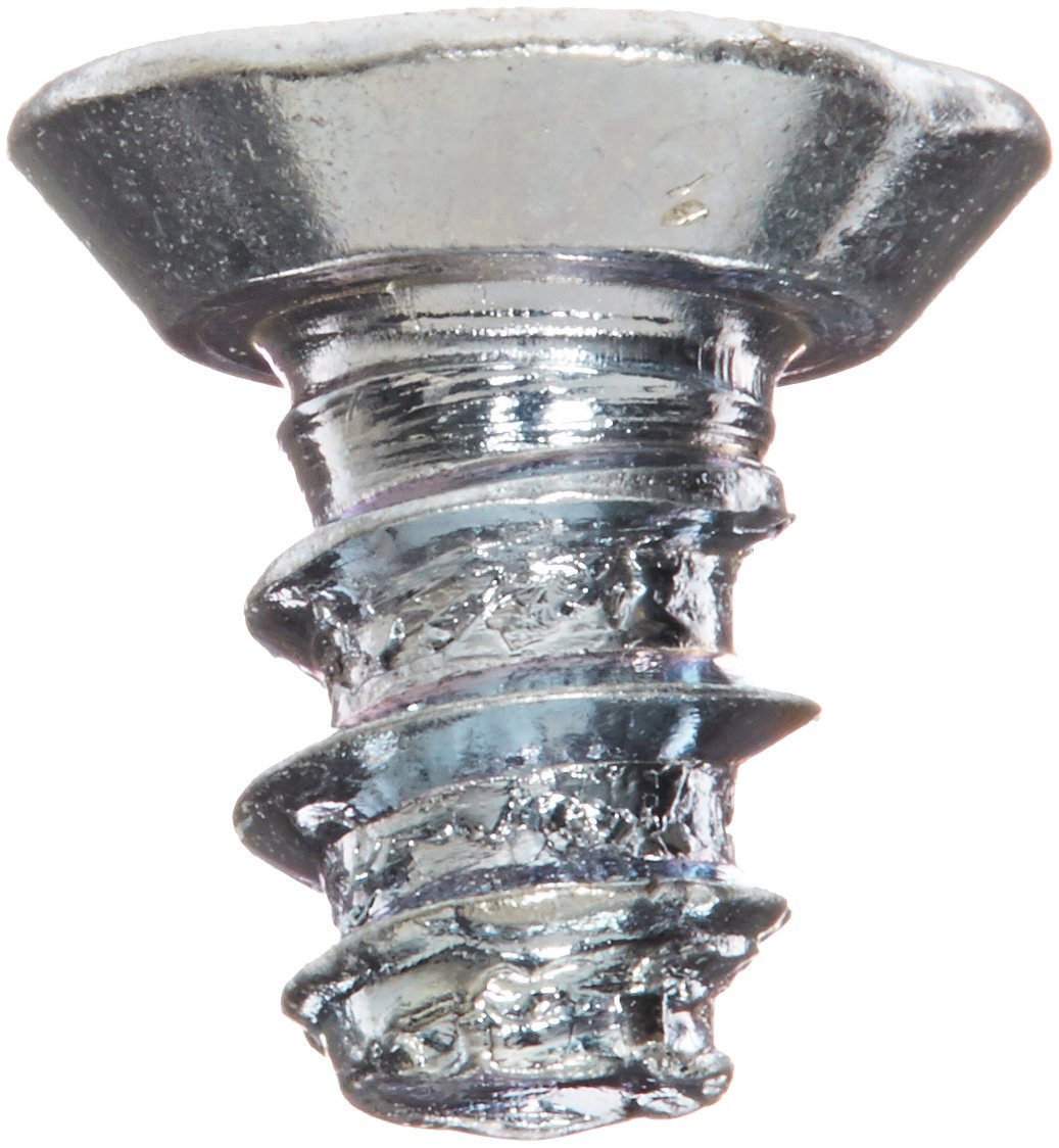 Small Parts 0604BPU Steel Sheet Metal Screw, Zinc Plated, Undercut 82 degrees Flat Head, Phillips Drive, Type B, #6-20 Thread Size, 1/4" Length (Pack of 100)