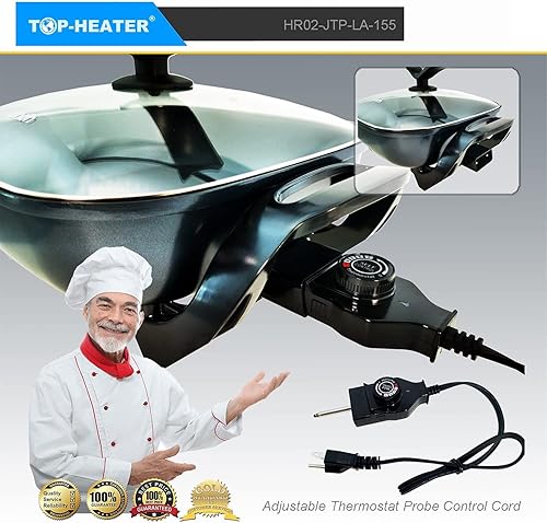 Miniatura 2 de HR Huare - Cable de alimentación de repuesto con control de termostato para ahumador eléctrico domésticoelemento calefactor de parrilla por HR