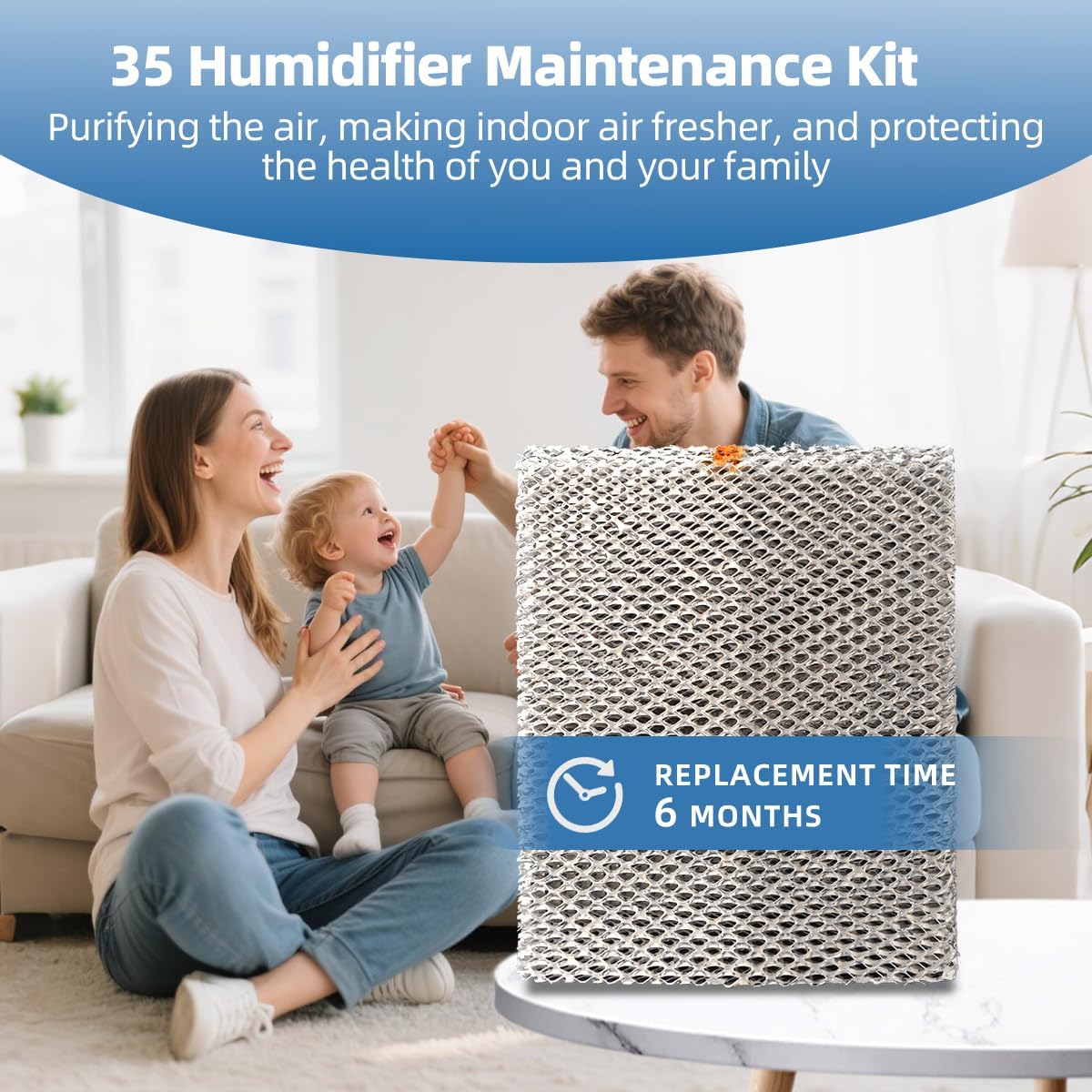 35 GA35 Replacement Humidifier Water Panel Evaporator Compatible with Aprilaire H635EZ1A 4839 Kit Filter or 560 568 600 700 760 768 350 360 10" x 13" x 1.75" 4-Pack
