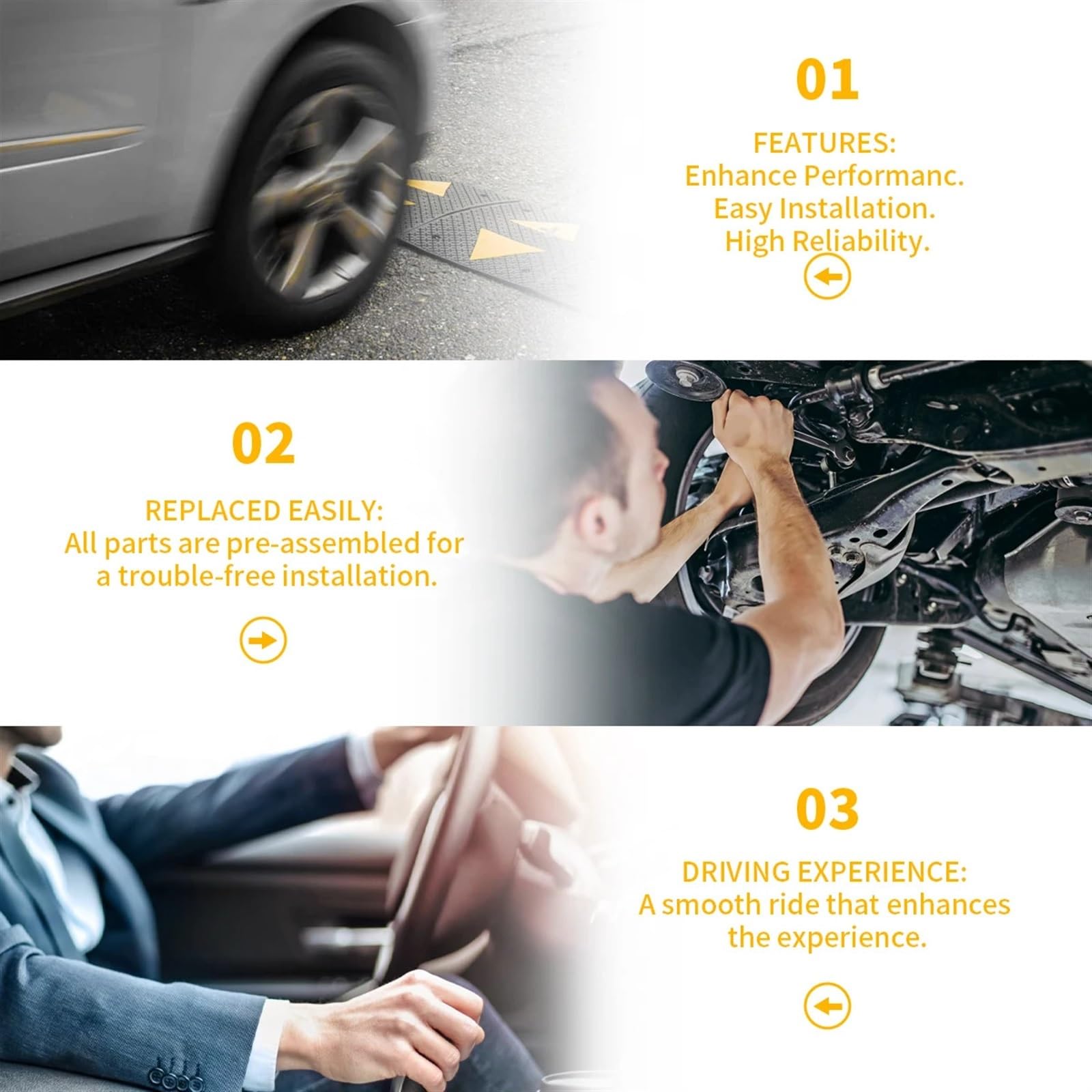 Tirante di collegamento anteriore interno esterno 4 pezzi compatibile con Hyundai Sonata Azera, compatibile con Kia Optima 2011 2012 2013 2014 2015 2016 2017