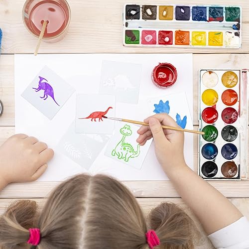 Miniatura 26 de 66 plantillas pequeñas para manualidades, plantillas reutilizables de 3 pulgadas para pintar sobre madera, plantillas de pintura para pared