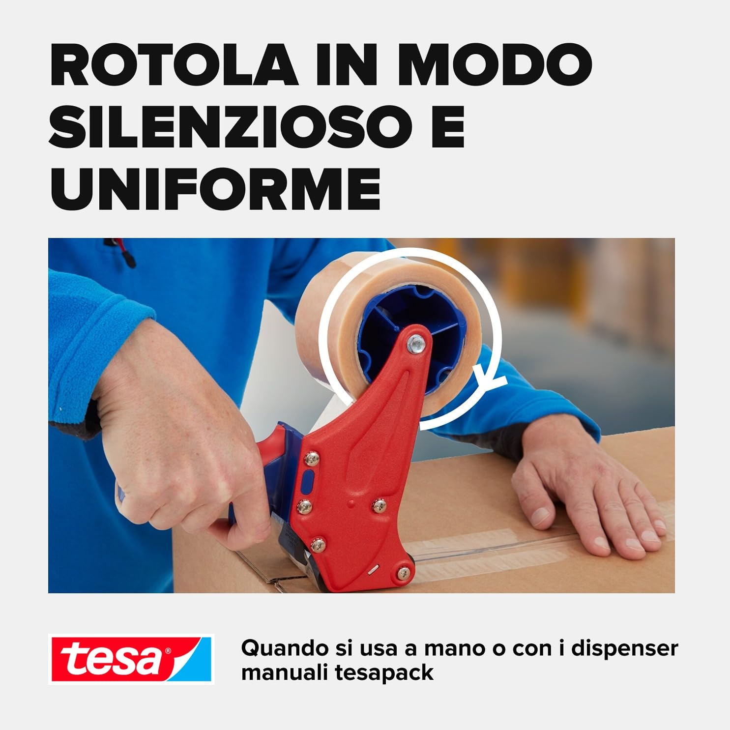tesapack 4024 Universal PP, Confezione da 36 nastri per pacchi in film PE, srotolamento silenzioso, resistente agli agenti atmosferici e all'invecchiamento Trasparente, 66 m x 5 cm ciascuno