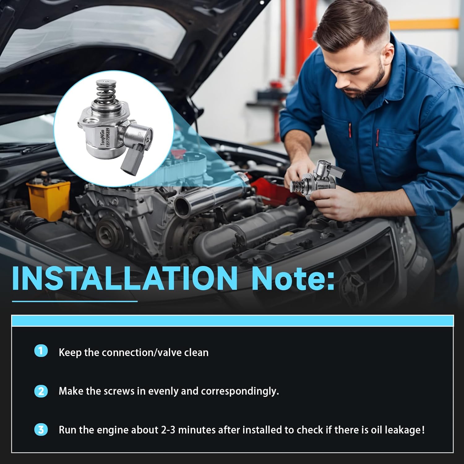 13517595339 High pressure fuel pump - Replace with BMW X5 550i GT xDrive 750i 750Li xDrive X6 650i xDrive Alpina B7 B7L - OEM:13517595339 0261520143