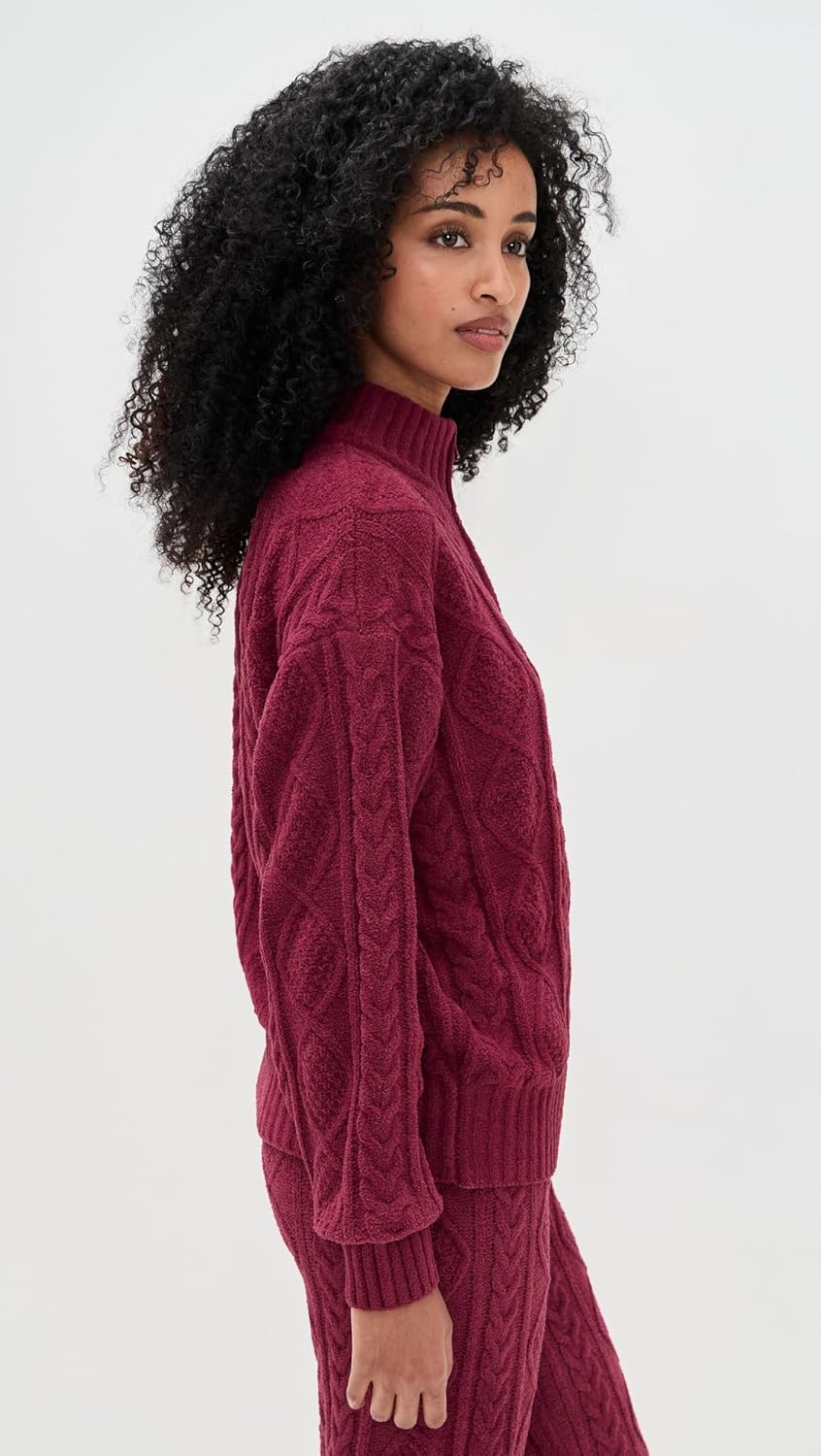 PJ Salvage Women's Long Sleeve Cozy Chenille Cable Knit - Image 5