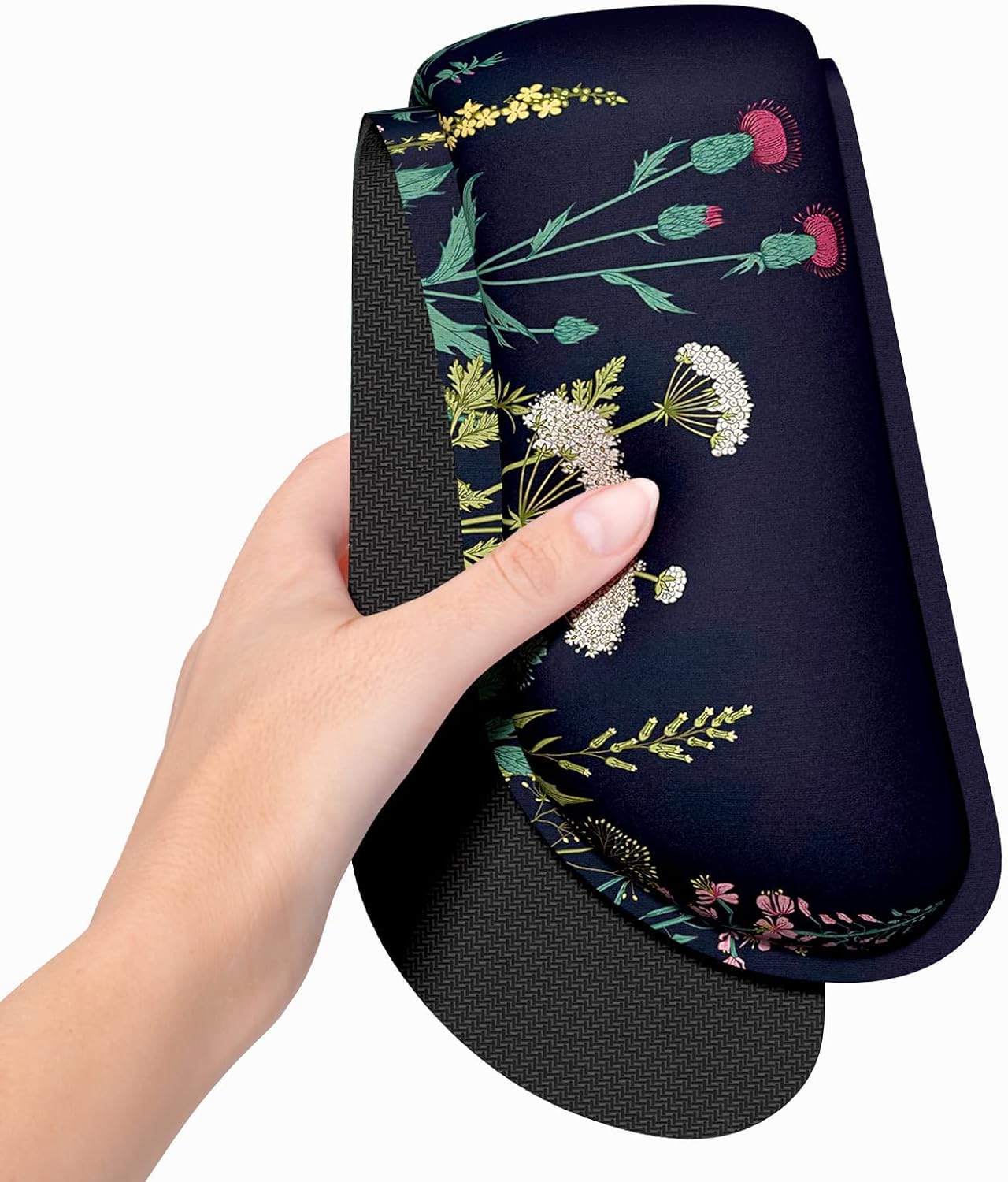 Dapesuom Enlarge Keyboard Wrist Rest Pad,Memory Foam Set Wrist Cushion Support for Easy Typing & Pain Relief,Mouse Wrist Pad, Anti-Slip Wrist Support for Gaming Computer Laptop Office, Elegant Flower : Office Products