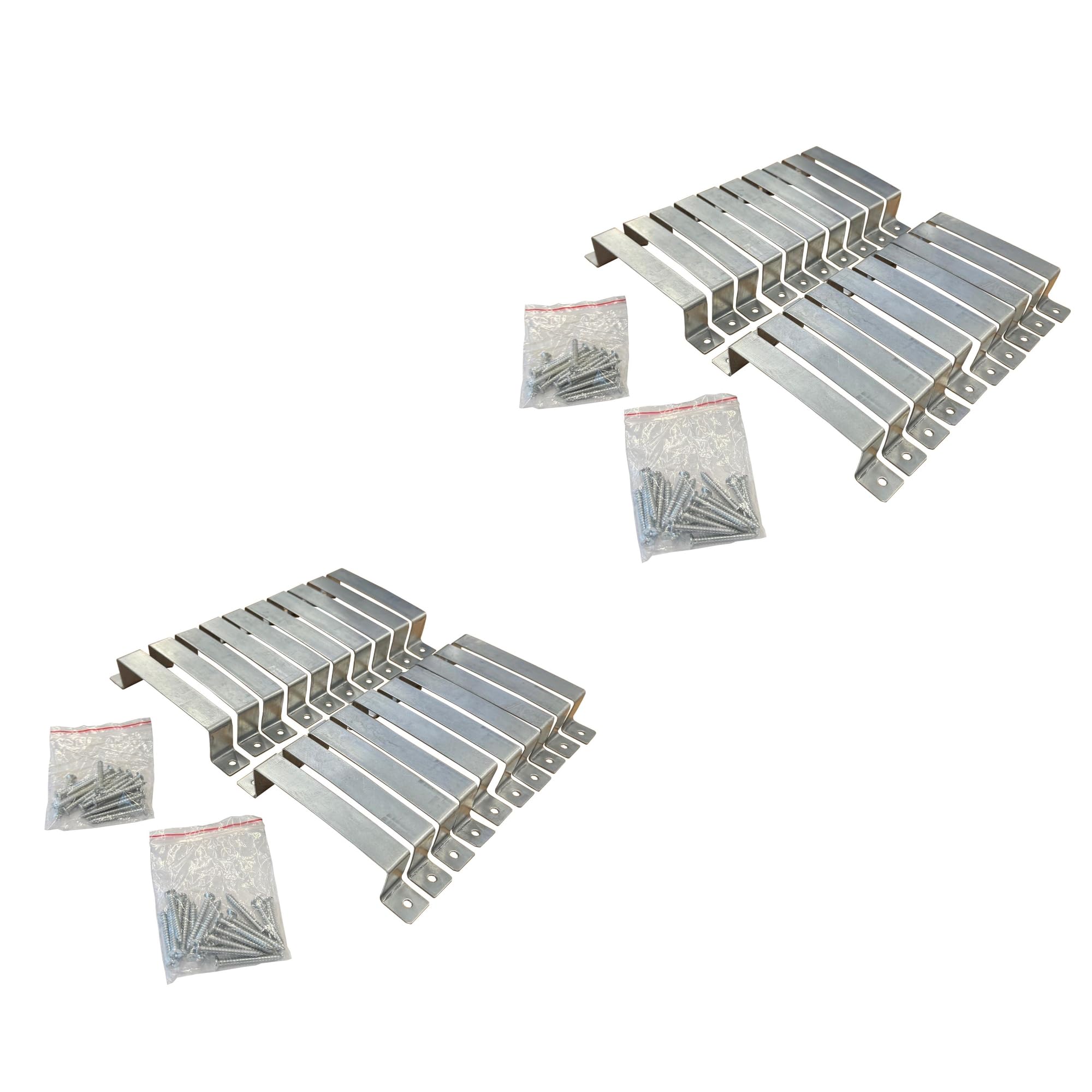 Selections Fence Panel Security Bracket Set Galvanized Steel Post Clips Stop Rattling - Pack of 40