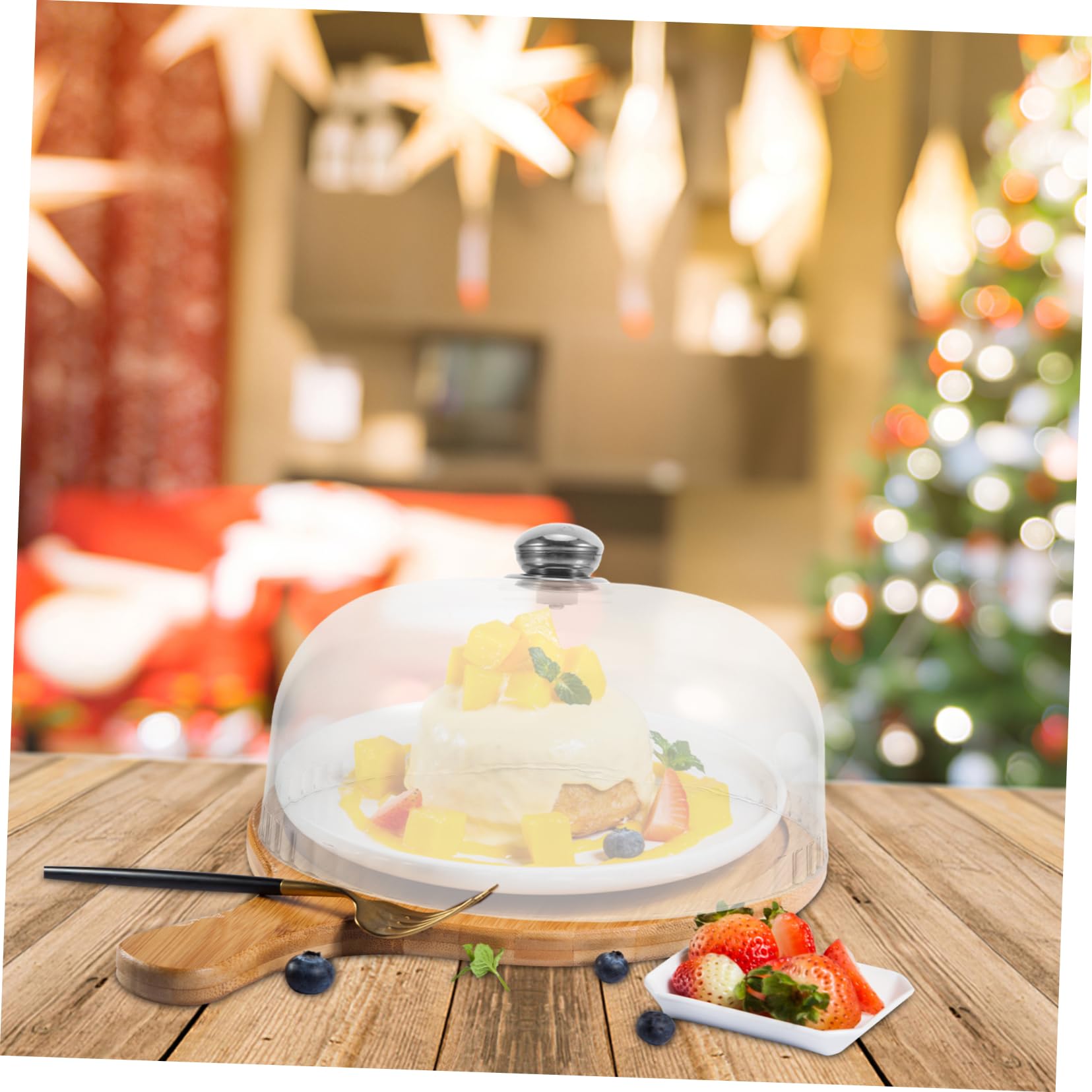 ULTECHNOVO Copertura Cupola per Torta in Acrilico Trasparente, Leggera e Protettiva per Alimenti, per Dessert in Casa e Feste, Forma Rotonda per Cupcake e Torte