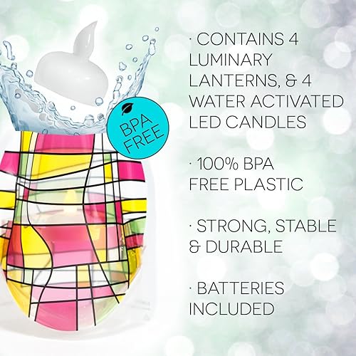 Miniatura 2 de Modgy - Velas luminosas (4 unidades, incluye pilas LED flotantes), ideal para bodas, fiestas, patios y celebraciones