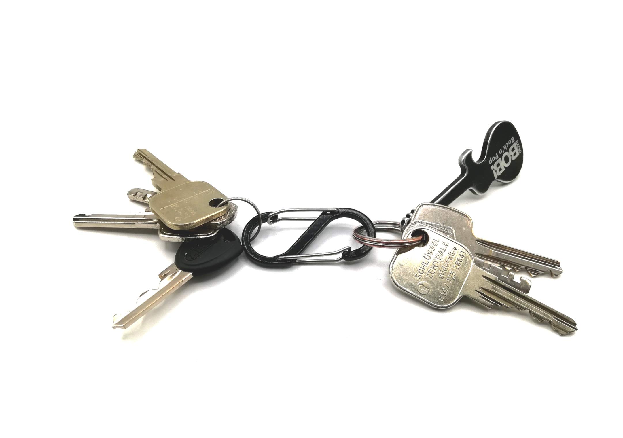 Set di 3 moschettoni a forma di S con doppia apertura, mini moschettone, moschettone