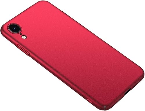 Jinghuash Kompatibel mit iPhone HA lle Ultra DA nn Matt HandyhA lle Hard Cover Hardcase Anti-Kratzer Anti-Fingerabdruck StoAYfest Case Cover Hart-PC SchutzhA lle-Matt Rot
