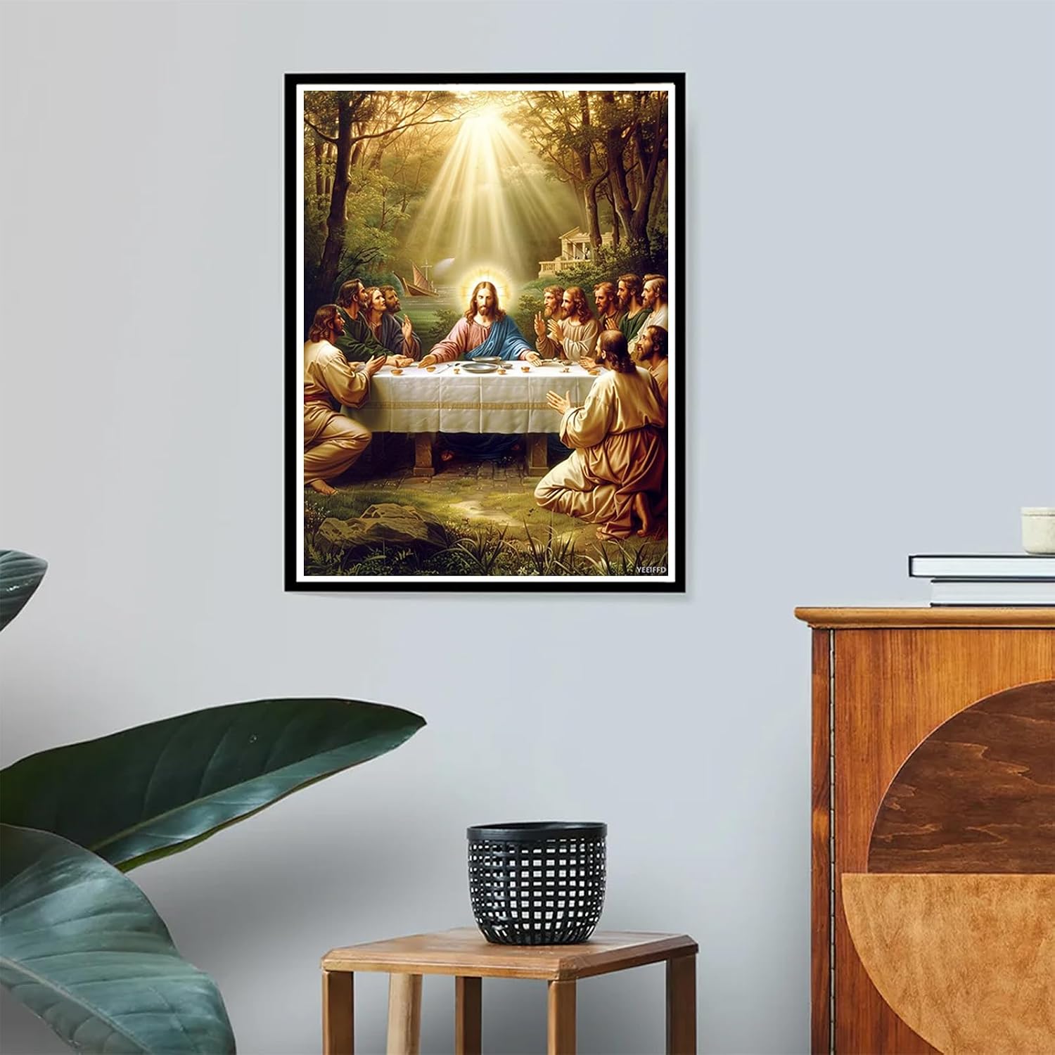 YEEIFFD 5D Diamond Art Kits for Adults The Last Supper Diamond Art, DIY Round Diamond Painting Diamond Painting Accessories, Hobbies for Women Crafts Kit for Home Wall Decor 12x16 Inch