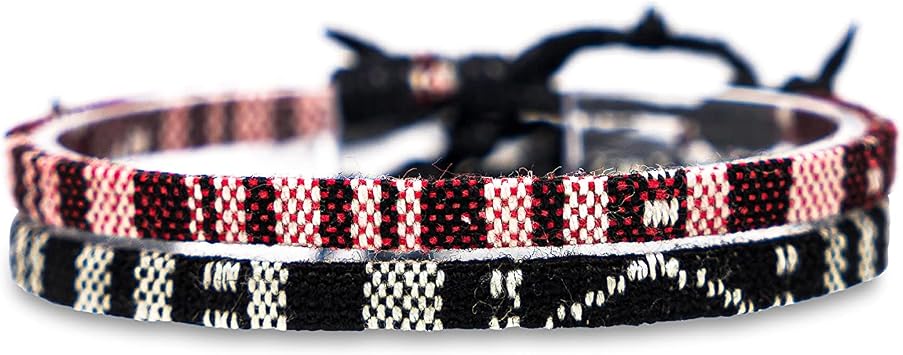 Made by Nami 2 Pcs Boho Surfer Bracelets for Women and Men Waterproof and Adjustable Braided Bracelets Set of 2 for Ethnic Hippie Style