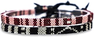 Made Nami 2 Pcs Boho Surfer Bracelets for Women and Men Waterproof and Adjustable Braided Bracelets Set of 2 for Ethnic Hippie Style