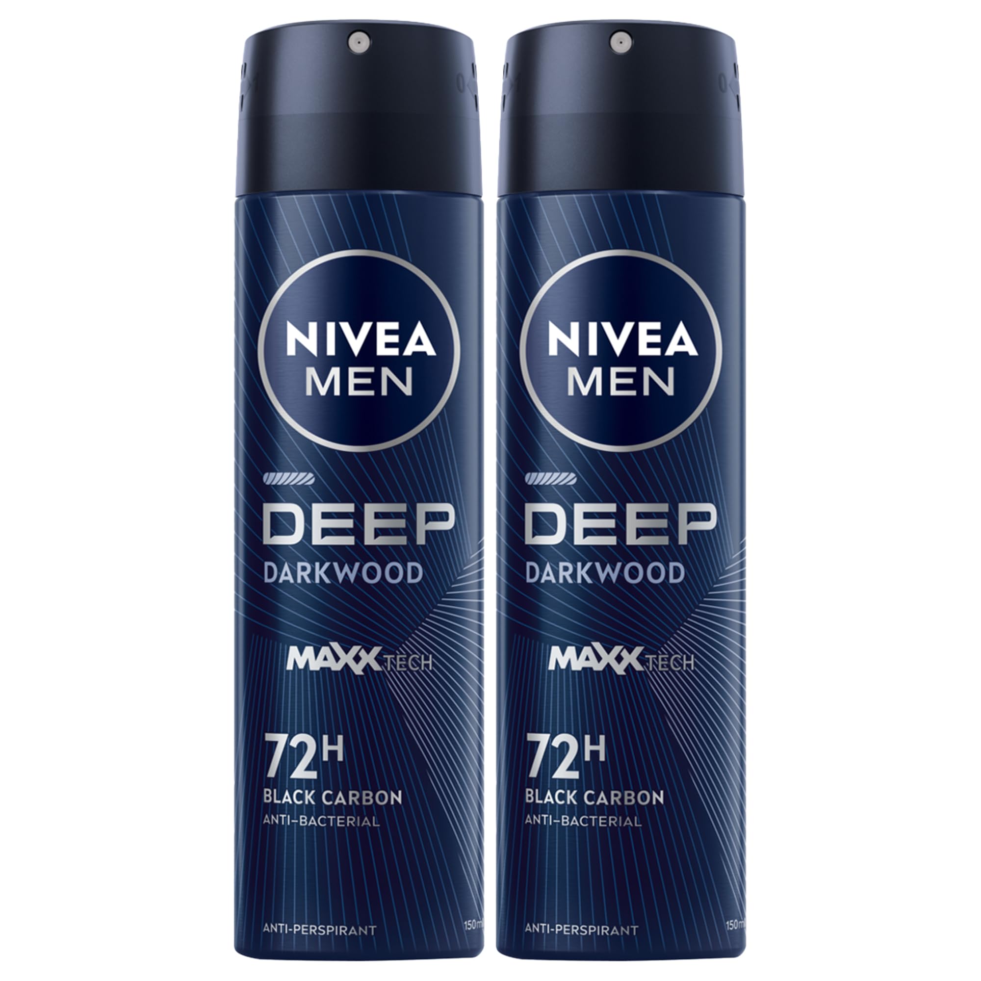 NIVEA MEN Deep MaxxTech Darkwood Spray 150ml, with Black Carbon
