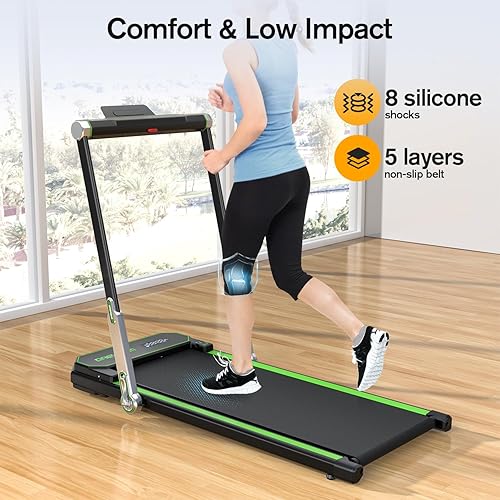 Miniatura 4 de DAEYEGIM Cinta de correr para caminar debajo del escritorio, cinta de correr eléctrica compacta plegable para oficina en casa con pantalla táctil