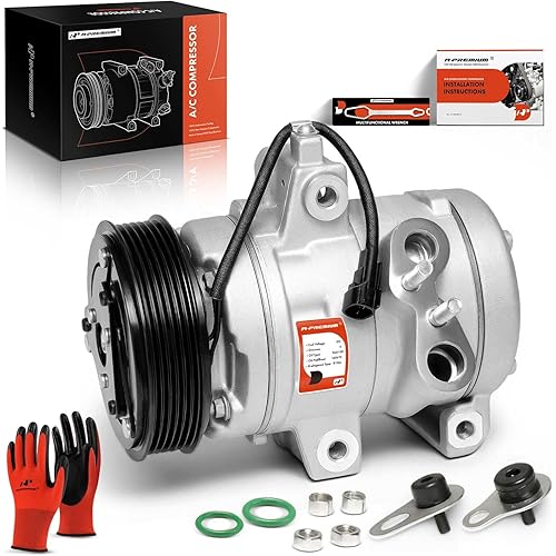 A-Premium Air Conditioner AC Compressor with Clutch Compatible with Ford Focus 2.0L 2008-2011, Transit Connect 2.0L 2010-2013, with DKS-17DS Compressor
