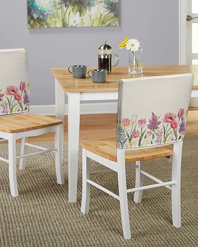 Vista 22 de Fundas para sillas navideñas de muñeco de nieve negro, 4 piezas, fundas traseras de comedor, fundas para árbol de Navidad, protectores extraíbles