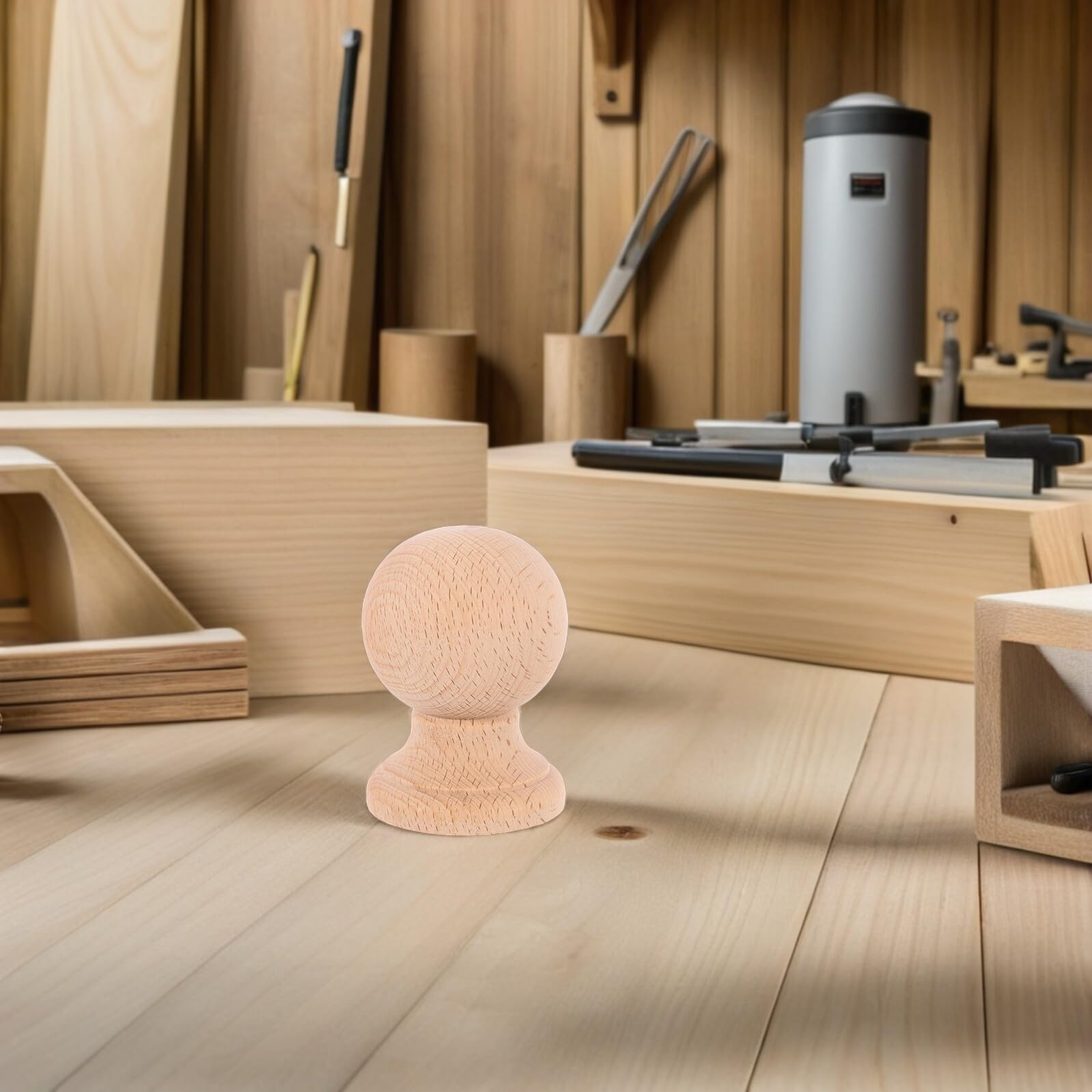SHINEOFI 2pezzi Finials in Legno Massello per Mobili e Recinzioni, Decorazione Versatile ed Elegante per Ambienti Domestici, Facile Installazione per Rinnovamento Stanze