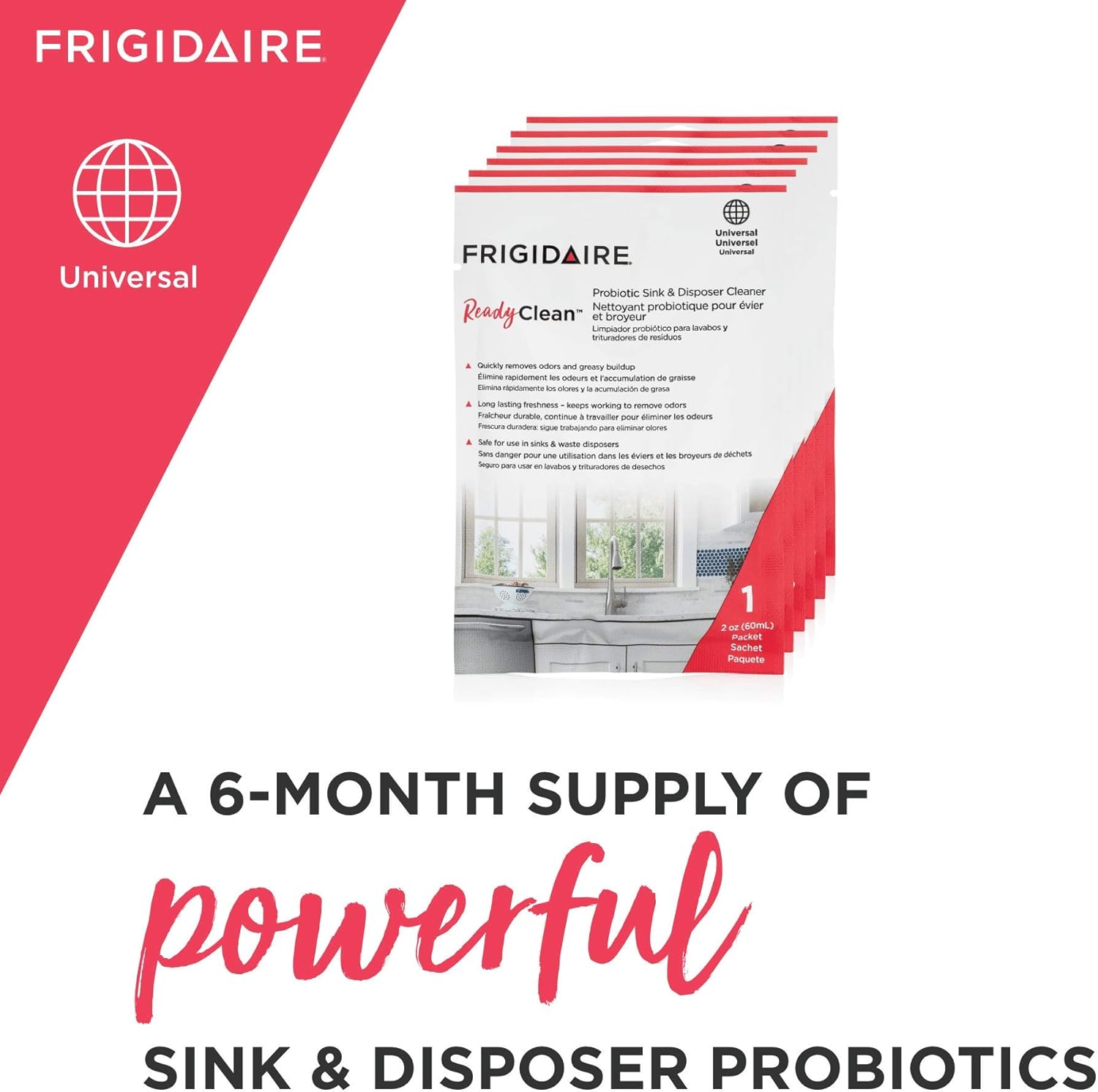 Amazon Com Frigidaire 10ffpros02 Readyclean Probiotic Sink Disposer Cleaner 6 Treatments 6 Count Health Household