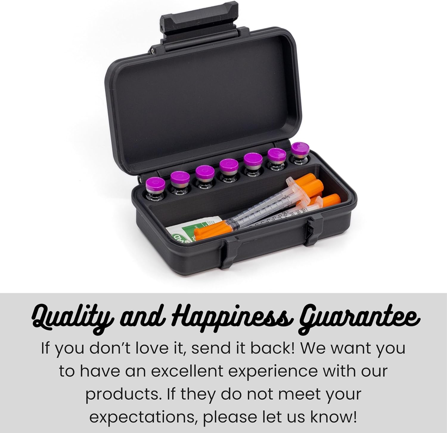 3ml Vial and Syringe Case | for Peptide Vials | Fridge and Freezer Safe for Travel and Fridge Organization