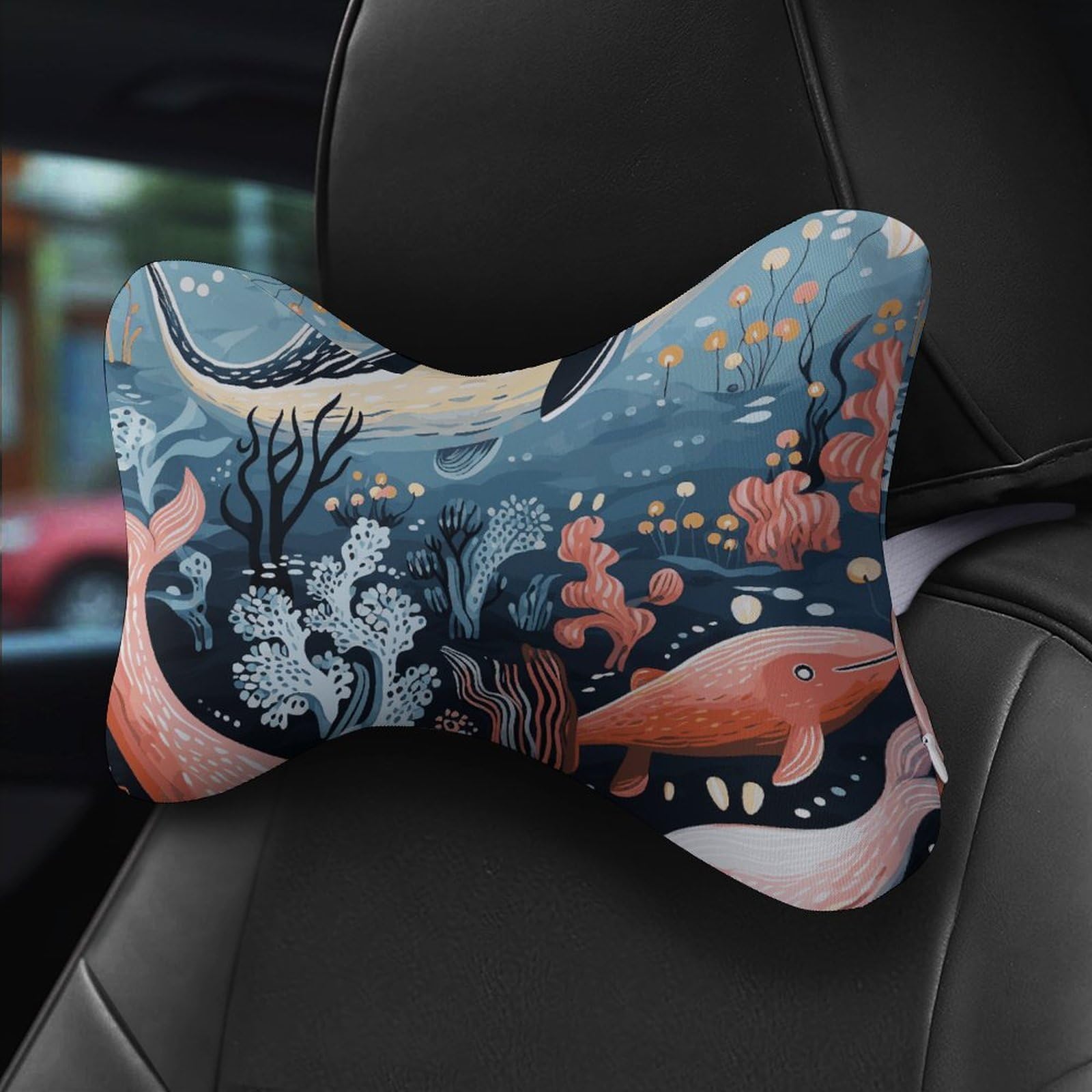 Almohada de ballena con forma de pez de pulpo, núcleo de almohada de espuma viscoelástica, cojín, proporciona apoyo para el cuello, almohadas de coche para viajes y oficinas en casa.