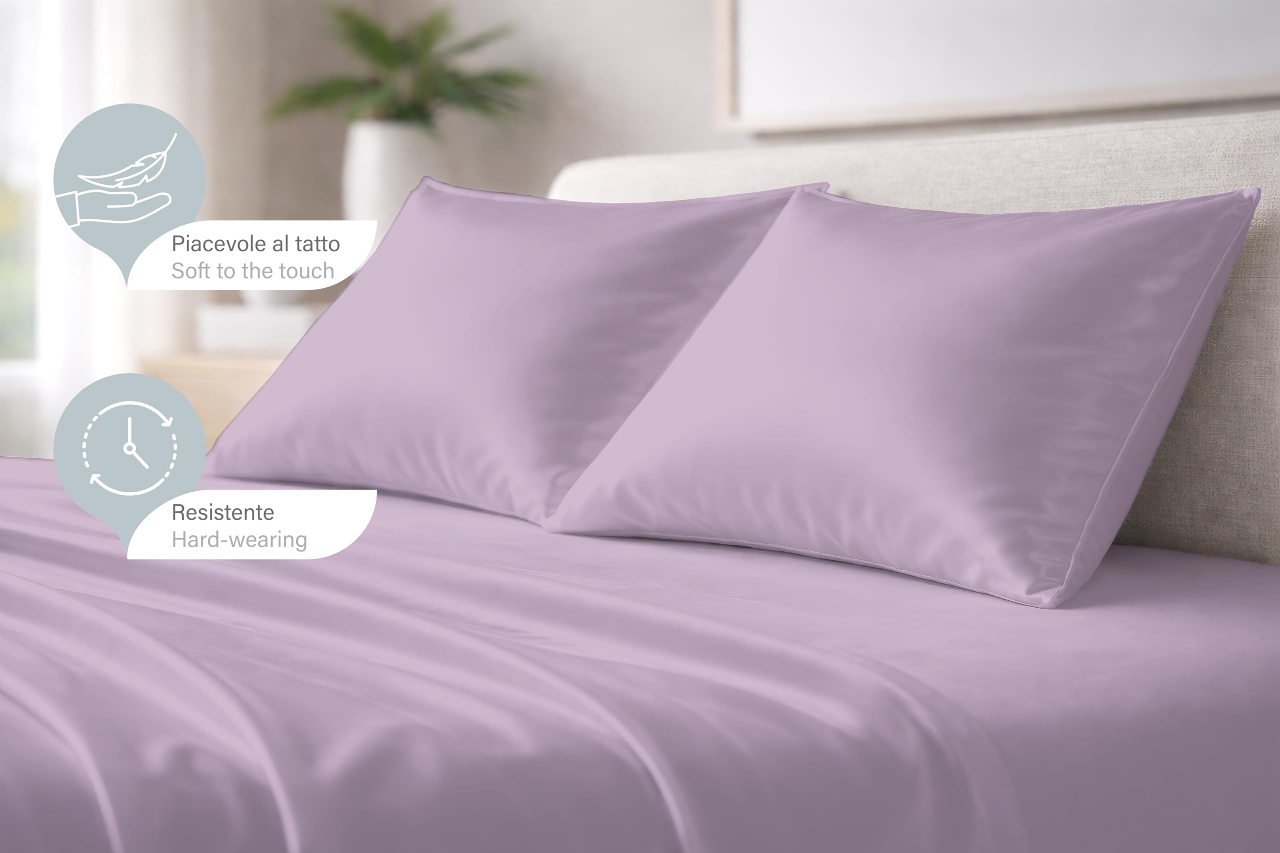 hermet Single Bed Sheet Set, 3 Pieces, Fitted Sheet, Flat Sheet, Pillowcase 50 x 80 cm, 30 cm Corner, Soft Microfibre, Oekotex Certified, No Iron - 5