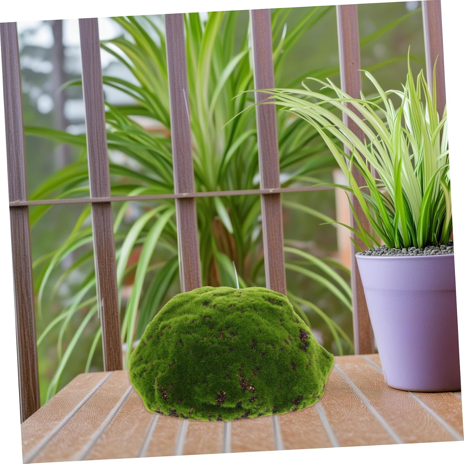 OSALADI Realistic Artificial Moss Spheres Decorative Faux Green Foam Balls for Floral Arrangements Versatile Decor for Weddings Events and Home Displays