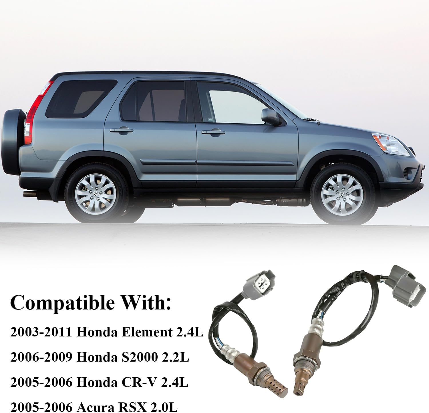 MOHANO 234-9064 234-4733 Upstream & Downstream Oxygen O2 Sensor Compatible with 2003-2011 Honda Element EX LX 2005-2006 Acura RSX 2005-2006 Honda CR-V EX LX 2.4L L4