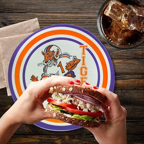 Miniatura 4 de Magnolia Lane NCAA - Juego de 4 platos de melamina de 10.5 pulgadas, perfectos para el día del juego, barbacoas, Acción de Gracias, junto a la