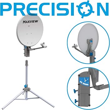 Maxview Precision 65cm Sky Q Satellite Dish and Tripod set perfect for Caravans and Motorhomes