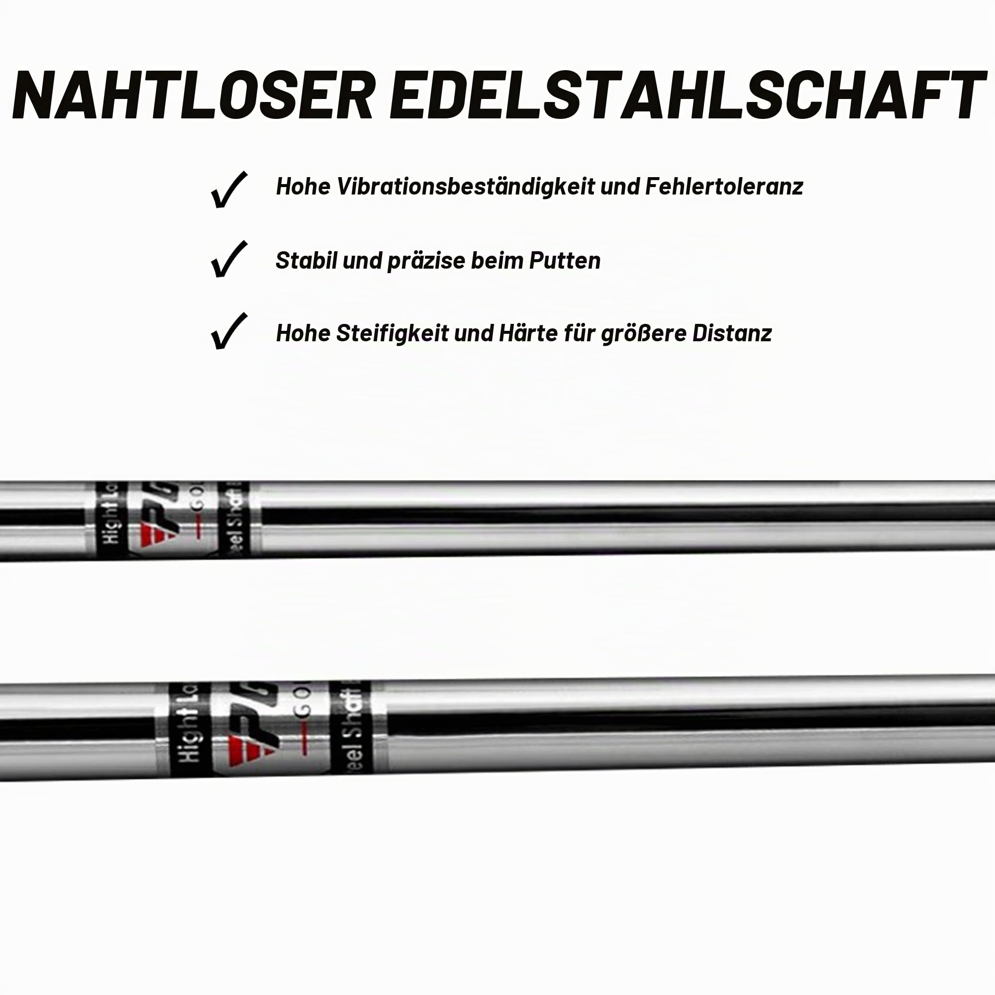 PGM Golfschläger-Putter - Herren Linkshänder - 950 Stahlschaft mit Edelstahlkopf - Easy Flop Shots