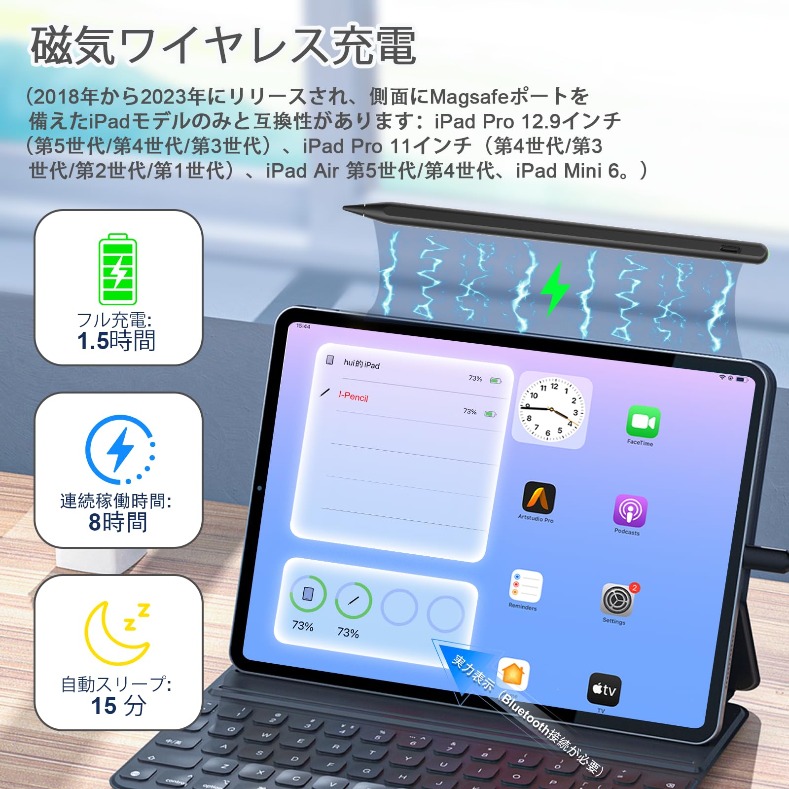 Amazon.co.jp: Pencil 2nd Generation for iPad 2018-2024 with