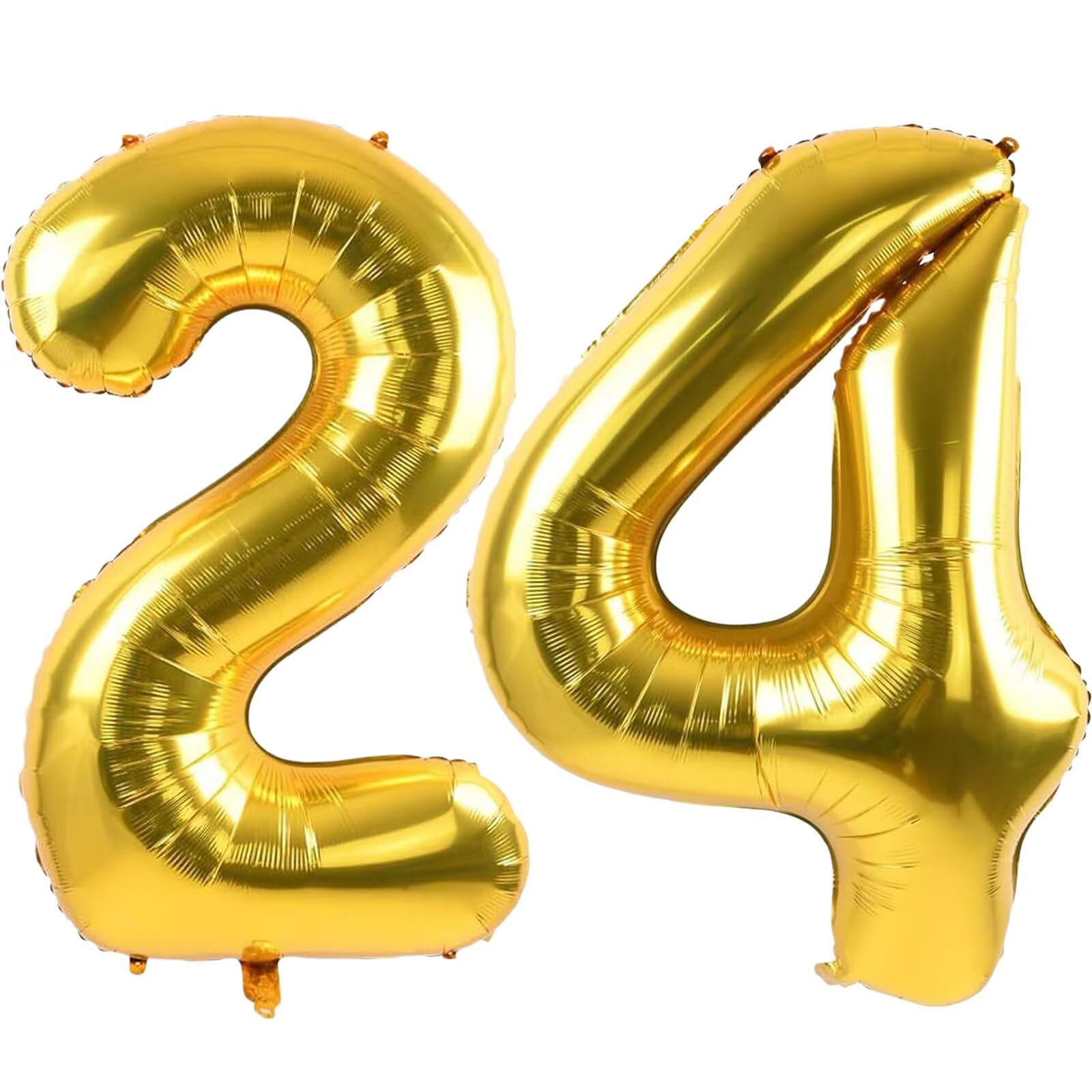 Gold Number 24 Balloons 40 Inch Large Aluminum Foil Number Balloons